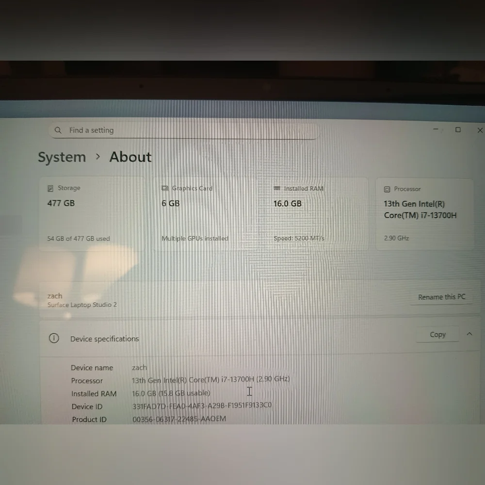 Microsoft Laptop in Silver